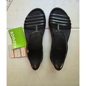 NWT Crocs Isabella Sandal Black Size 6 Comfortable